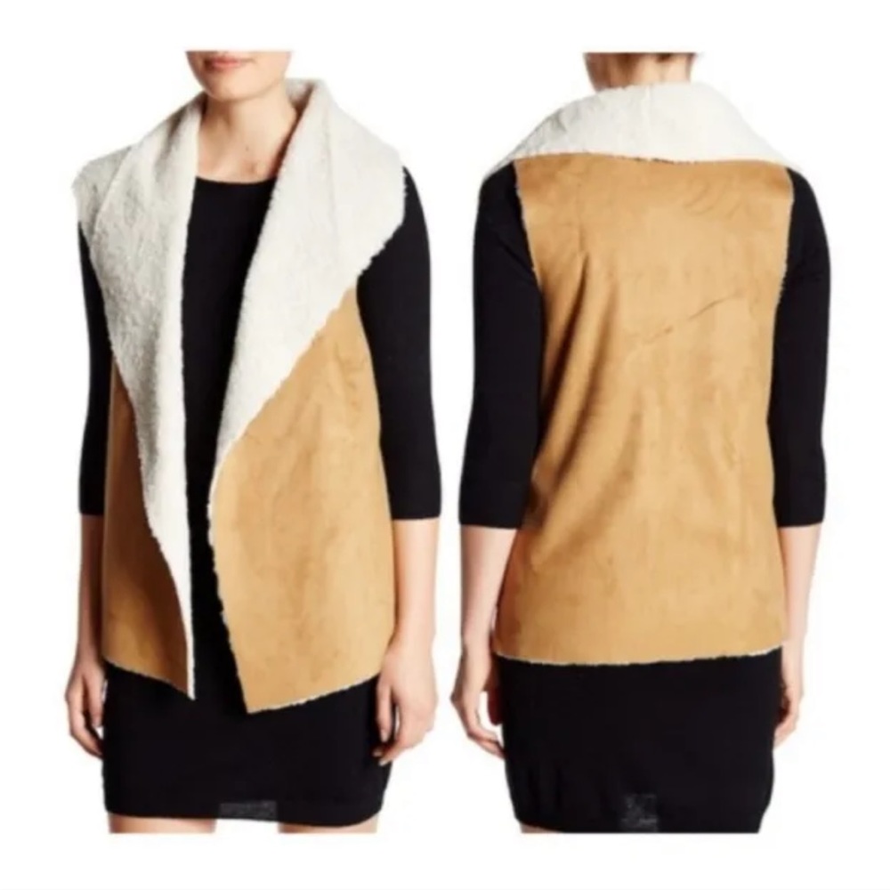 Madison & Lola faux suede shearling vest